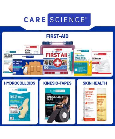 Care Science Antibacterial Fabric Adhesive Pad Bandages 3x4 inches - 30 Count - Buy Online on GoSupps.com
