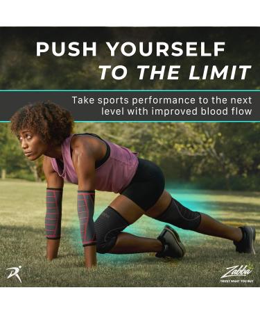 Rymora Knee Support Brace for Men and Women - 2XL Black Compression Sleeves for Running, Sports, and Fitness - Comfortable and Secure Joint Support - Buy Online on GoSupps.com