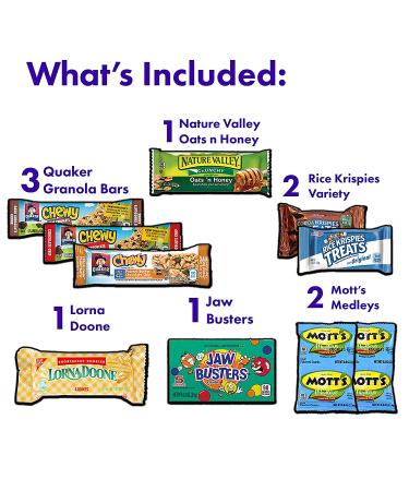 45 Count Snack Box Care Package - Ultimate Variety Pack for Office, Schools & Family - Bulk Bars, Cookies, Chips, Candy & Treats - Perfect Gift Basket for College Students and Military Personnel - Buy Online on GoSupps.com