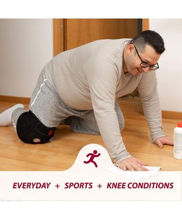 Plus Size Open Patella Knee Brace with Stabilizers for Meniscus Tear, Knee Pain, Arthritis - 4XL/5XL/6XL Black - Buy Online on GoSupps.com