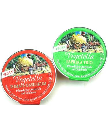 Buy Vegetella Vegetable Spread - Soy Based Assorted (60 x 24g) | International Shipping Available - Buy Online on GoSupps.com