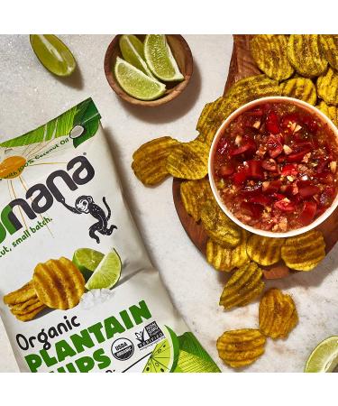 Barnana Organic Plantain Chips - Acapulco Lime, 5oz | Paleo, Vegan, Grain-Free Snack - Buy Online on GoSupps.com