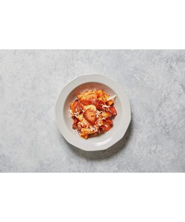 Salami Basini Receptenset Pasta allamatriciana half bacon rigatoni Pasta Tomatensaus en Extra Virgin Olijfolie Pasini cured meats - Buy Online on GoSupps.com