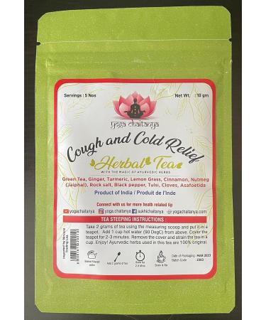 Yoga Chaitanya-Cough and Cold Relief Herbal Tea-Loose Leaf (10 gm) - Buy Online on GoSupps.com