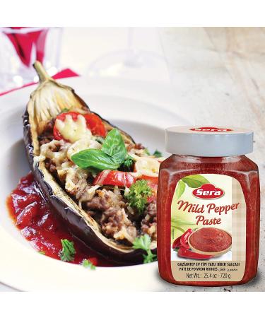 Sera Mild Pepper Paste 25.4 Oz Jar (2 PACK) - No Sugar, No Artificial Preservatives - Add Unique Peppery Flavor to Your Dishes - Ideal for Spreads & Sandwiches - Buy Online on GoSupps.com