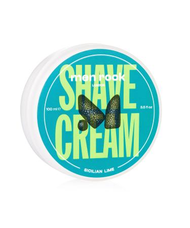 Men Rock Sicilian Lime Shave Cream for a Classy Wet Shaving Experience Deeply Hydrates and Nourishes Skin Cruelty Free Zesty Sicilian Lime and Spicy Black Pepper Fragrance 100ml