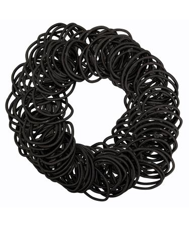 Iconikal Simple Pampering Non-Metal Elastic Hair Ties Bulk Pack - Black 180-Count | 4mm Thick - Buy Online on GoSupps.com