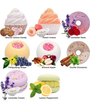 Dessert Bath Bombs Set - 8 Pack Bubble Bath Fizzies SPA Gift Set for Kids | Perfect Birthday, Christmas, Easter Gift - Buy Online on GoSupps.com