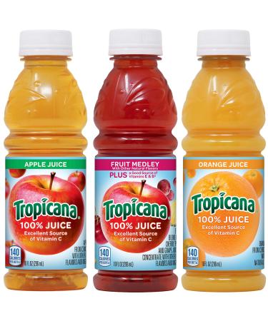 Tropicana 100% Juice 3-flavor Classic Variety Pack 10 Fl Oz (Pack of 24) 3-Flavor Classic Variety 10 Fl Oz (Pack of 24)