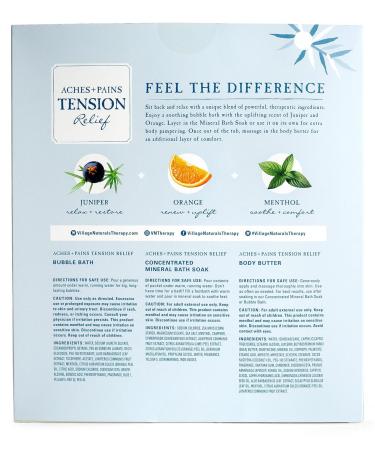 Village Naturals Therapy 3-Piece Tension Relaxing Spa Gift Set | Cedar Citrus Scent - International Shipping Available - Buy Online on GoSupps.com