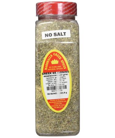 Marshalls Creek Spices Seasoning Greek No Salt XL Size 22 Ounce