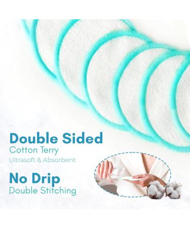 16 Pack Reusable Makeup Remover Pads - Eco-Friendly Cotton Pads with Laundry Bag & Bamboo Box - Perfect for Makeup Removal - Buy Online on GoSupps.com