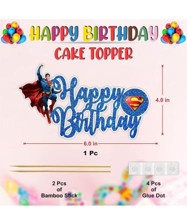 Seyal Suprman Happy Birthday Cake Topper - Buy Online on GoSupps.com