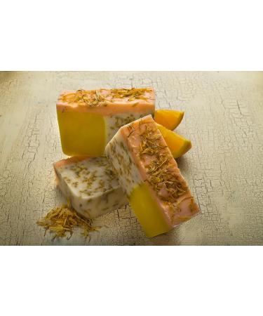 Orange Calendula Oil Soap (4oz) - Handmade Bar with Orange Yuzu, Essential Oils, and Flower Petals - Organic & All-Natural | Falls River Soap Co - Buy Online on GoSupps.com
