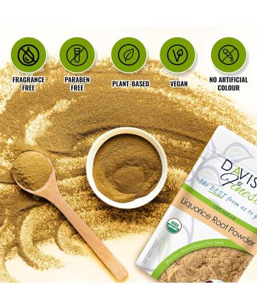 Davis Finest Licorice Root Powder - Natural Skin Lightening & Face Whitening Mask 100g (Pack of 1) - Ship Worldwide - Buy Online on GoSupps.com