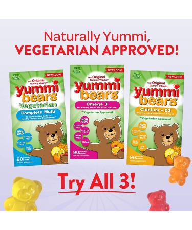 Yummi Bears Kids Vegetarian Multivitamin - 90 Gummies - Buy Online on GoSupps.com