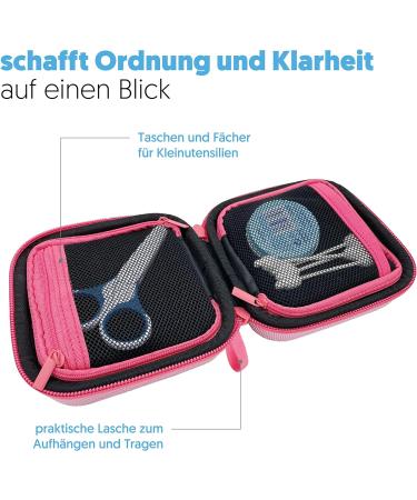 Pillbase Mini BabyCase Travel Akotheke - Small Medication Bag for Kids | Empty Emergency Bag for Travel - Stable Medicine Storage & Travel Pharmacy - Mini Pink - Buy Online on GoSupps.com