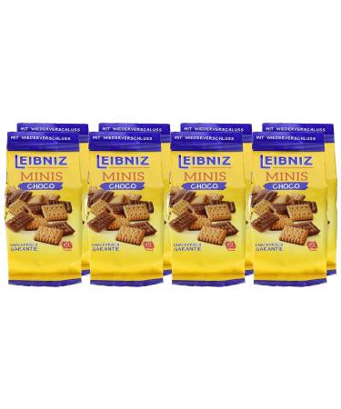Leibniz Minis Choco 8-Pack | Mini Butter Cookies with Chocolate | Biscuit Box with 8 x 125g Bags | Perfect for International Shipping - Buy Online on GoSupps.com