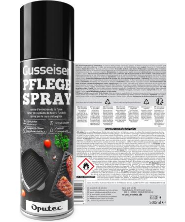 OPUTEC 12 x 500ml Cast Iron Care Spray | Protect & Maintain Pans Grills & Dutch Ovens | Non-Stick Protection for Cast Iron - Buy Online on GoSupps.com