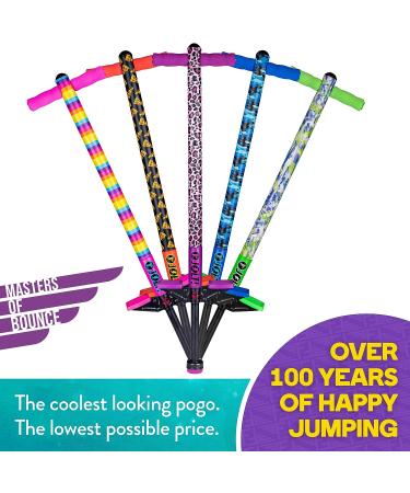 Flybar Foam Jolt Pogo Stick for Kids Ages 6+ | 40-80 lbs | Perfect for Beginners | Leopard Design - Buy Online on GoSupps.com