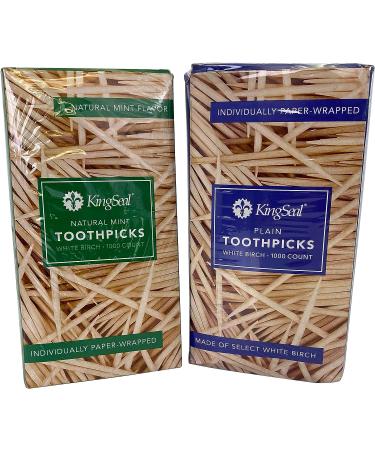 KingSeal Mint Flavored Birch Toothpicks, Eco-Friendly & Compostable - 4,000 Count Bulk Pack - Buy Online on GoSupps.com