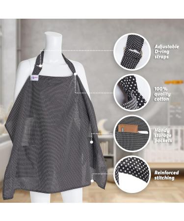 Juicy Bumbles Breastfeeding Cover with Pockets - Soft and Breathable Nursing Coverall (Black) - Buy Online on GoSupps.com