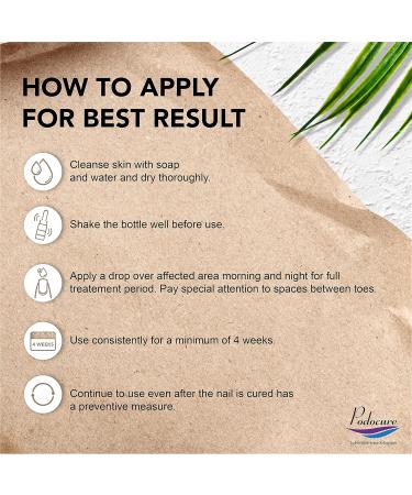 Podocure Anti-fungal Solution | With Undecylenic Acid 25% | 30ml | Finger and Toe Fungus Treatment Nail and Athlete Repair Solution Treats Onychomycosis Treats Fungal Infections | 100% Natural | Podiatric Laboratory in CANADA | (PACK OF 1) - Buy Online on GoSupps.com