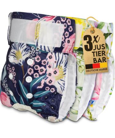 Dog is K nig dog diapers for bitches 3 pcs Suction -strong heat pants for bitches 3 -way adjustable for solid seat - environmentally friendly dog diapers with heat & incontinence Flowers XL (65 - 82cm)