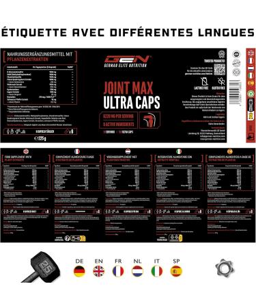 Joint Max - 180 Ultra Capsules - Highly Dosed Joint Supplement with Glucosamine MSM Chondroitin Cissus Quadrangularis Frankincense Extract Hyaluronic Acid Ginger Bromelain - Buy Online on GoSupps.com