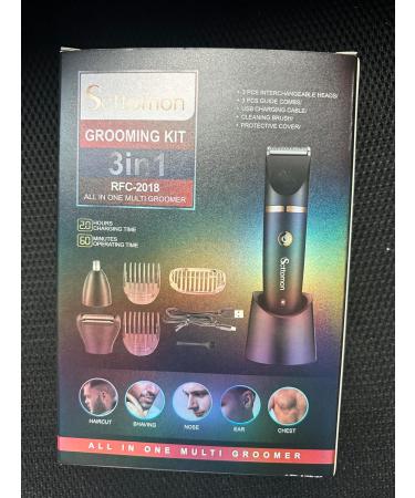 SCTTOMON 3-in-1 Waterproof Men's Body Razor & Ball Trimmer - Wireless Inguinal & Nose Hair Groomer - Buy Online on GoSupps.com