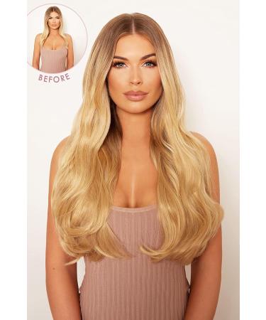 Lullabellz Super Thick Blow Dry Wavy Clip In Hair Extensions 5-Piece 22-Inch Length Light Blonde - Buy Online on GoSupps.com