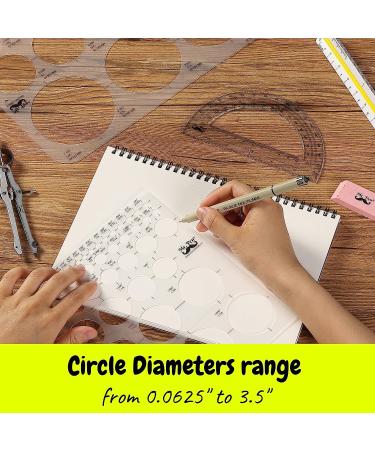 Mr. Pen- Circle Template  2 pcs  Large and Small Size  Circle Stencil  Circle Ruler  Circle Templates for Drafting  Circle Template for Drawing  Circle Tracers for Drawing  Circle Tracer - Buy Online on GoSupps.com