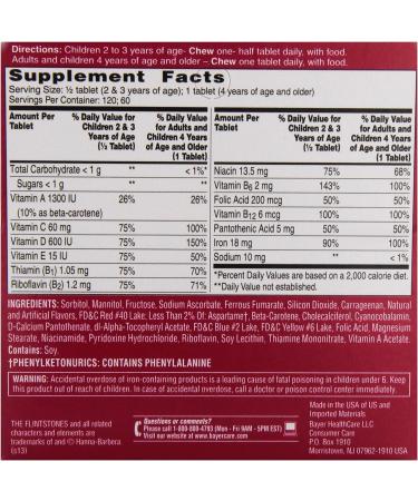 Flintstones Multi Vitamins with Iron 60 ct: Complete Children's Daily Nutrition - Buy Online on GoSupps.com