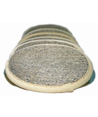 6-Piece Set Linen Exfoliating Pads - Large 4.7x6.5 inches for Face & Body | Men and Women | Bath, Spa, Shower | Loofa Sponge Scrubber - Buy Online on GoSupps.com
