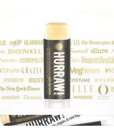 Organic Hurraw! Sun Lip Balm SPF 15 Tangerine Chamomile 5 Pack - Vegan, Gluten Free, Non-GMO, All-Natural - Made in USA - Buy Online on GoSupps.com