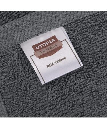 Utopia Towels 6-Pack Premium Hand Towels Set - 16x28 inches - 100% Ring Spun Cotton - Ultra Soft & Highly Absorbent 600GSM Towels for Bathroom, Gym, Shower, Hotel, Spa - Grey - Buy Online on GoSupps.com