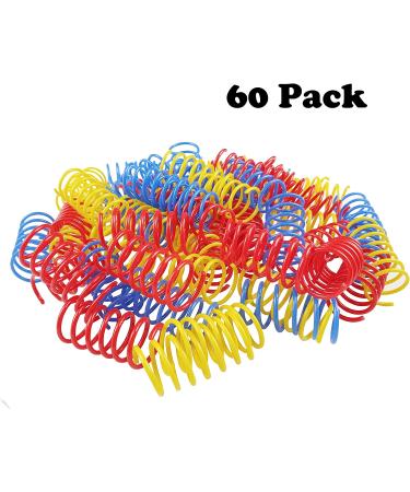 Tamu Style Cat Spring Toys (60 Pack) - BPA-Free Plastic Spirals for Playful Kittens - Colorful 2 Inch Coils for Swatting, Biting, and Hunting - Buy Online on GoSupps.com