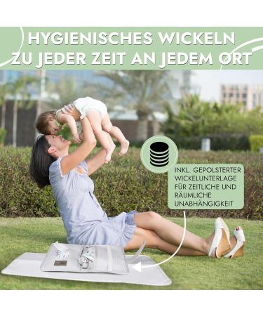 Carmello Diaper Bag with Diaper Pad - Test Winner High-Quality Anti-Allergic Canvas Includes eBook - Best Gift for Baby Practical Beige Baby Bag for Travel - Buy Online on GoSupps.com