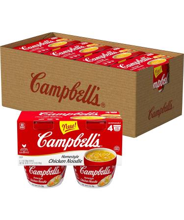 Campbell's Homestyle Chicken Noodle Soup 7oz Microwavable Cup 16 Pack - Perfect Lunch Snack - Buy Online on GoSupps.com