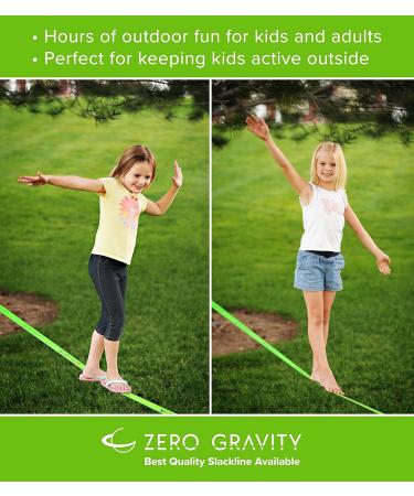 Zero Gravity Slacklines Slackline Kit with Upgraded Ratchet & Tree Protectors - Great Set for Kids | Industry-Leading Carry Bag & Smooth Operation - Buy Online on GoSupps.com