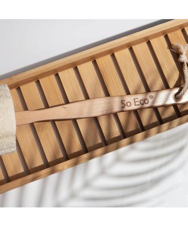 So Eco Flat Luffa with Wooden Handle - Eco-Friendly Exfoliating Bath Sponge for Smooth Skin | International Shipping - Buy Online on GoSupps.com
