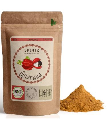 SPINTZ Organic Guarana Powder for Ground Guarana Coffee Natural Caffeine Organic 100% Natural and No Additives - Plastic-Free Packaging (1000 g)
