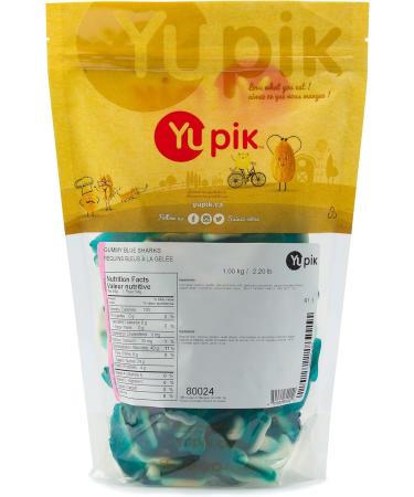 Yupik Gummy Blue Sharks 1 kg 6 Count Gluten-Free Fruity Flavor Soft & Chewy Shark-Shaped Gummies Fun Treat Sweet Candy Delicious Snack Ideal for Gifting Holidays & Decorating - Buy Online on GoSupps.com