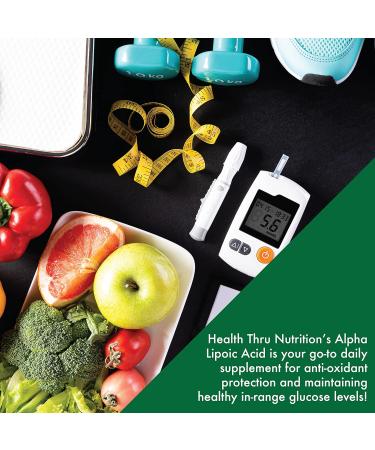 Alpha Lipoic Acid (ALA) 600mg Vegecaps | Vegan Certified | Non GMO and Hypoallergenic | Universal Antioxidant | Supports Healthy Glucose Metabolism | by Health Thru Nutrition (Pack of 60) 60 count (Pack of 1) - Buy Online on GoSupps.com
