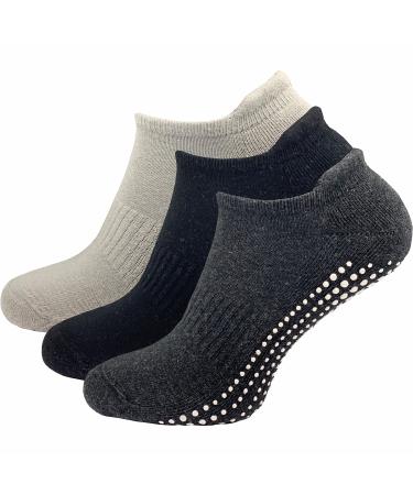 Gawilo ladies Yoga & Pilates socks (3 pairs) |Stop socks |Safe on smooth floors without pressing toe seam |With non-slip knobs 39-42 colored 2