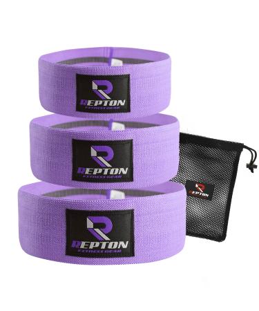 3 Sets Resistance Bands | Glutes Hips and Legs Exercise Band | Ideal for Home Gym Fitness Yoga Pilates & Workout | Women and Men Non-Slip Booty Band | Physio Resistant Loop Light Purple