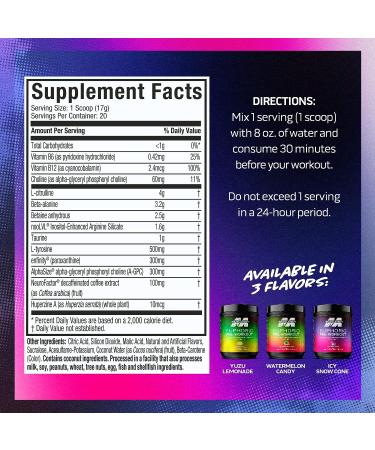 MuscleTech EuphoriQ PreWorkout Powder | Smart Pre Workout for Men & Women | Caffeine Metabolite Fueled with Paraxanthine | ICY Snow Cone Flavor | 20 Servings - Buy Online on GoSupps.com