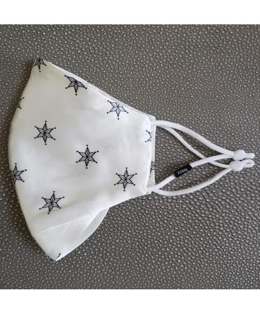 Buy 22Silk Mulberry Silk Face Mask - Stylish Reusable & Adjustable Women's Mask | 3D Chin Design | Breathable 100% Grade 6A Silk - Star White - Buy Online on GoSupps.com