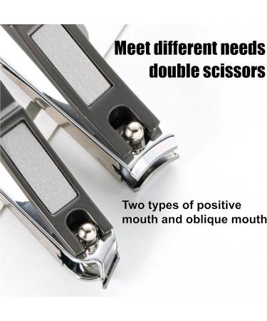 WeddHuis Set of 2 Stainless Steel Nail Clippers for Thick Nails Nail Cutters Sharp & Smooth Cut Suitable for Toenails and Fingernails - Buy Online on GoSupps.com