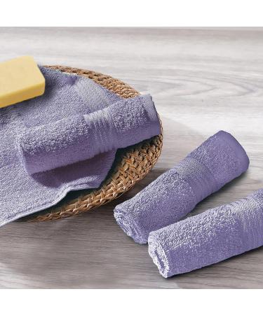 Belizzi Home Ultra Soft Cotton Washcloths - 24 Pack Purple Face Cloths 12x12 inch - Everyday Use Towels, Compact & Lightweight - Multi Purpose - Buy Online on GoSupps.com